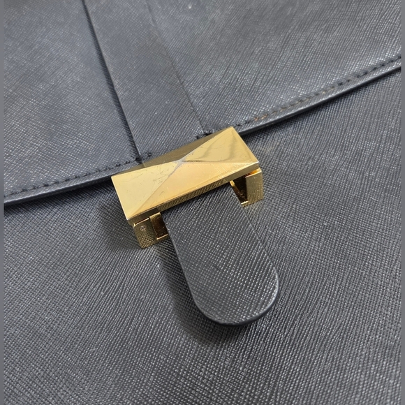 Badgley Mitchka Black Saffiano Leather Lena Satchel - Picture 6 of 15